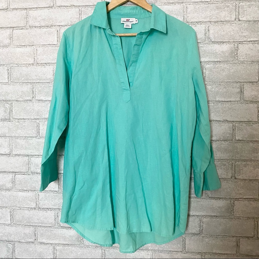 Vineyard Vines Linen Tunic Blouse